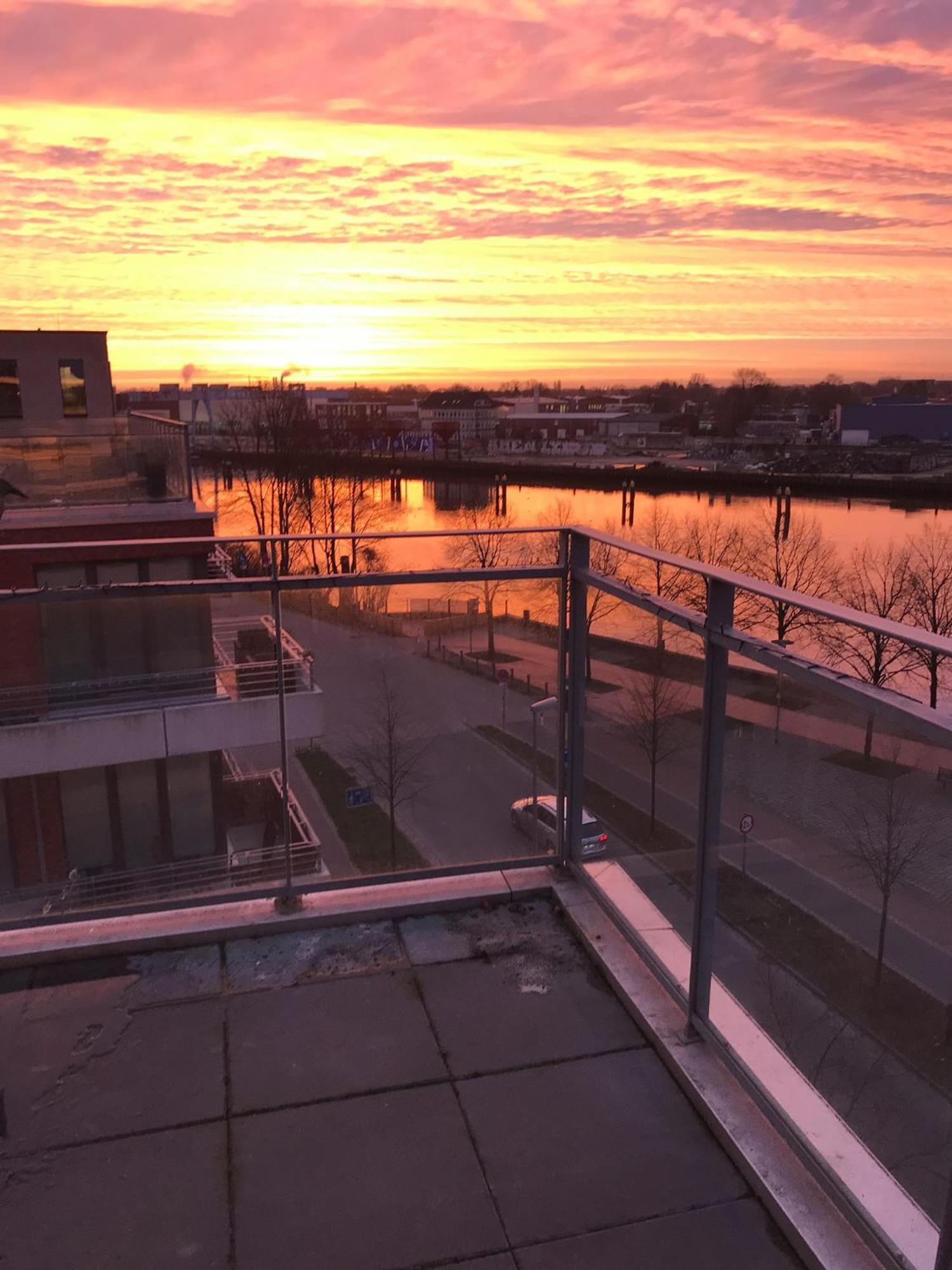 Penthouse-Wohnung Mit Flussblick Oldenburg Exterior foto